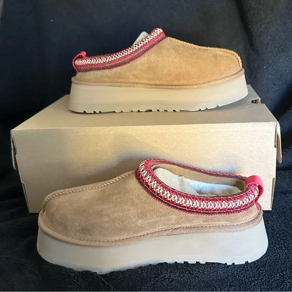 Ugg Chestnut Tazz Tasman Platform Slippers - Picture 3 of 7